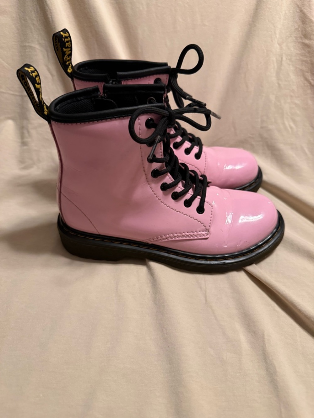 Dr. Martens Girls Pink Combat Boots Size 2